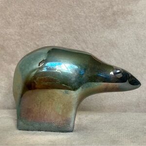 Vintage Dansk Polar Bear Figurine | Gunnar Cyren | Silverplate